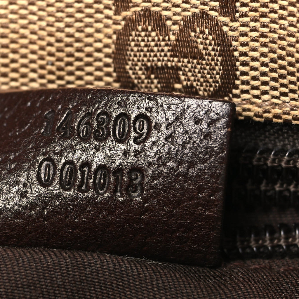 Monogram Web Small Flat Messenger Bag Brown