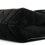 Velvet Strass Diamond Lock Flap Black