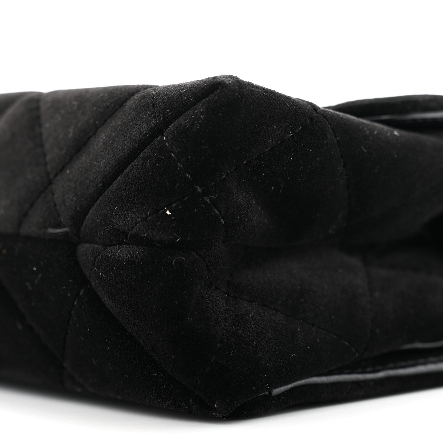 Velvet Strass Diamond Lock Flap Black