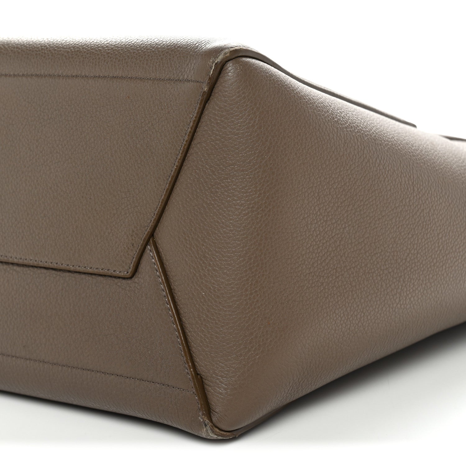 Soft Grained Calfskin Sangle Bucket Bag Taupe