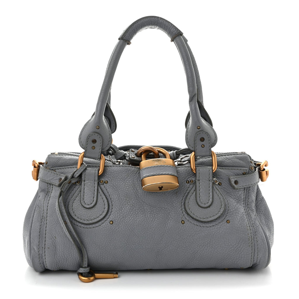Calfskin Medium Paddington Satchel Blue