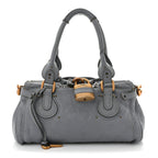 Calfskin Medium Paddington Satchel Blue