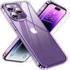 Entronix Bundle Compatible with iPhone 14 Pro - [Hard] Clear Case & 1 Clear Screen Protector