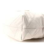 Shiny Calfskin Quilted Small Chanel 22 White