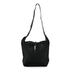 Raffia Monogram Le 5 A 7 Medium Tote Black