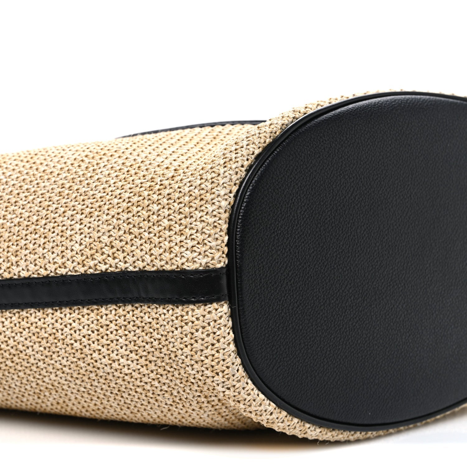 Raffia Saint Jacques Tote Black