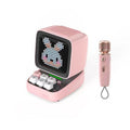 Retro Pixel Art Bluetooth Portable Speaker Alarm Clock DIY LED Display Board; Cute Gift Home Light Decoration with Mic