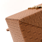 Calfskin Monogram Take Away Box Dusty Vintage Brown Gold
