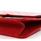 Lambskin Quilted Medium Single Flap Red