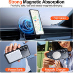 Entronix Bundle Compatible with Galaxy S24 Plus - [Magnetic] Translucent Matte Case & 2 Clear Screen Protectors