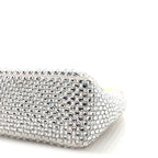 Satin Crystal Mini Re-Edition 2000 Bag White