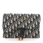 Oblique Saddle Chain Pouch Blue