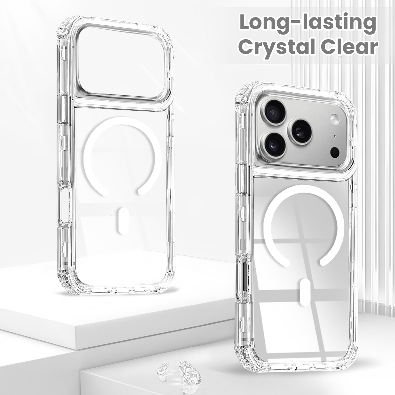 Entronix [Magnetic] Case Compatible with iPhone 17 Pro Max - [Clear] Triple-Layer Heavy Duty Protection
