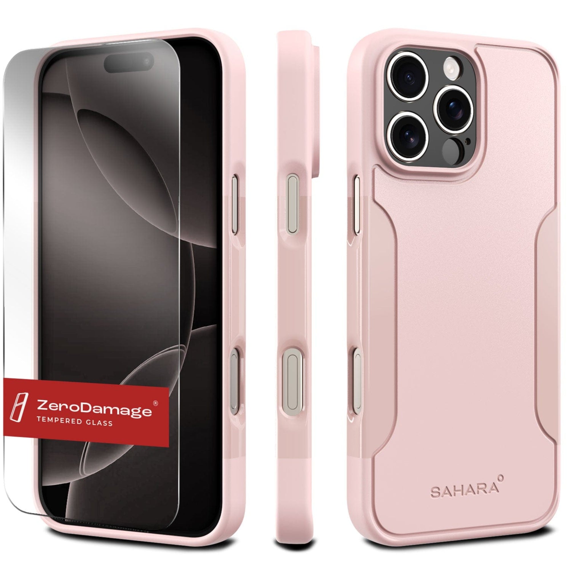 SAHARA - Classic Series Case & Tempered Glass Kit - Apple iPhone 16 Pro