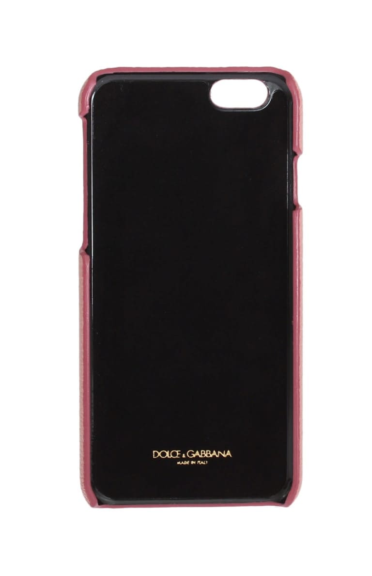 Dolce & Gabbana Leather Heart Crystal Phone Women's Case