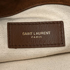 Suede Shearling Patchwork Monogram Giant Jamie Brown Beige