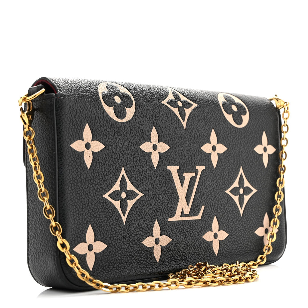Empreinte Monogram Giant Felicie Pochette Black Beige