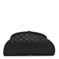 Caviar Quilted Timeless Clutch Black
