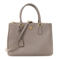 Saffiano Lux Large Galleria Double Zip Tote Argilla