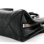 Grained Calfskin Papier Mini A4 Zip Around Tote Black