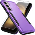 Entronix Bundle Compatible with Galaxy S24 Plus - Soft-Touch Dual-Layer Case & 1 Clear Screen Protector