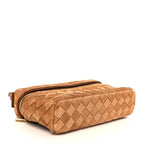 Suede Intrecciato Bang Bang Vanity Case Amber