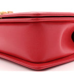 Caviar Quilted Medium Boy Flap Red