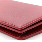 Dollar Calfskin Mini GG Marmont Chain Wallet Hibiscus Red