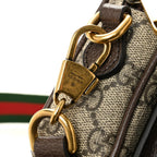 GG Supreme Monogram Web Mini Ophidia Bag Beige Ebony