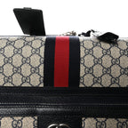 GG Supreme Monogram Web Medium Savoy Trolley Beige Blue