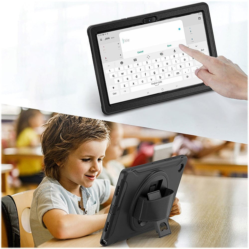 SAHARA - PROTECTION Hand Strap Series Case for Samsung Galaxy Tab A8 - Black