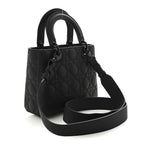 Ultra Matte Calfskin Cannage Small My ABCDior Lady Dior Black