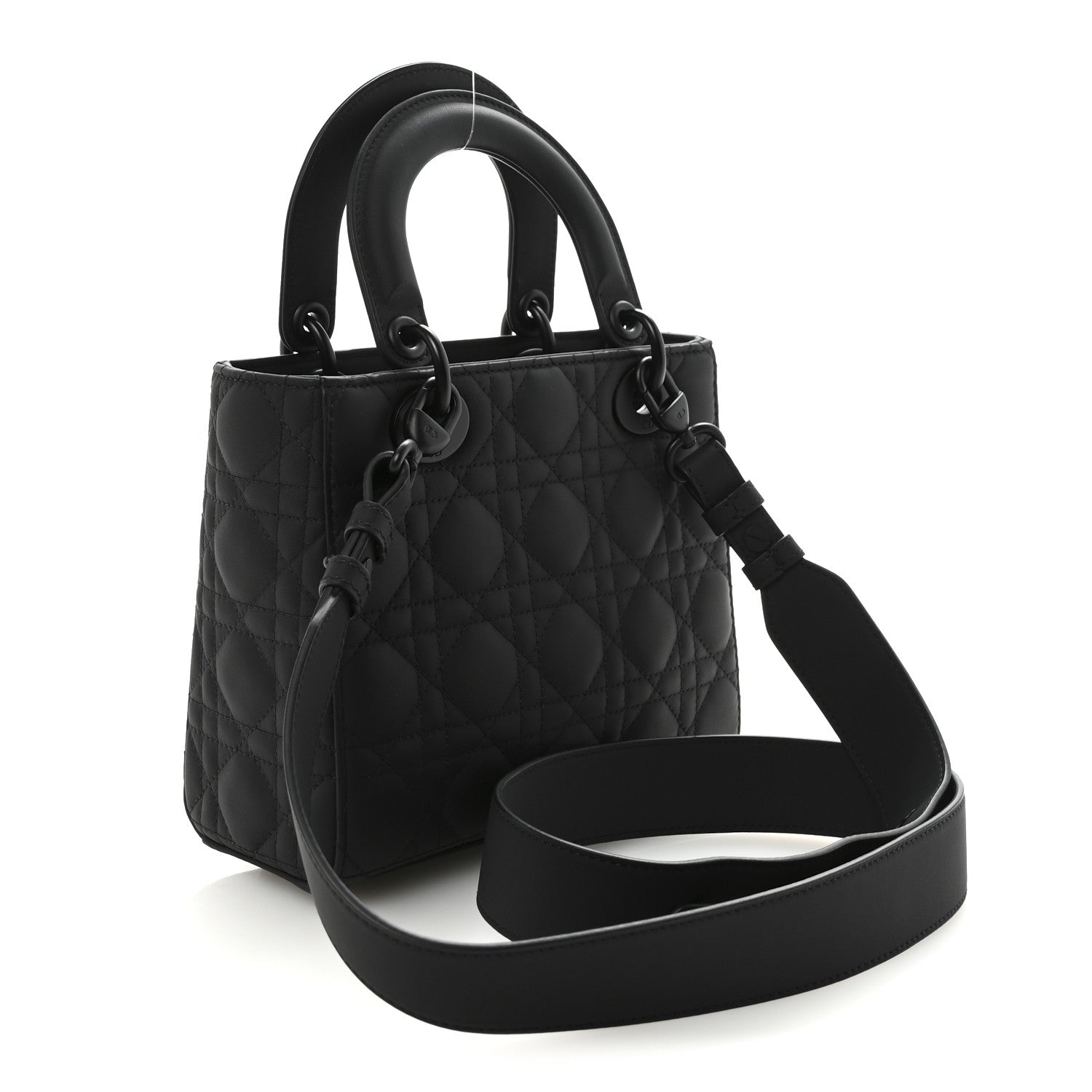 Ultra Matte Calfskin Cannage Small My ABCDior Lady Dior Black