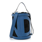 Jacquard Vitello Logo Bucket Bag Fiordaliso
