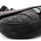 Oblique Mens Saddle Bag Black Blue