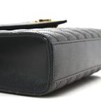 Grain De Poudre Textured Mixed Matelasse Triquilt Medium Monogram Satchel Dark Smog