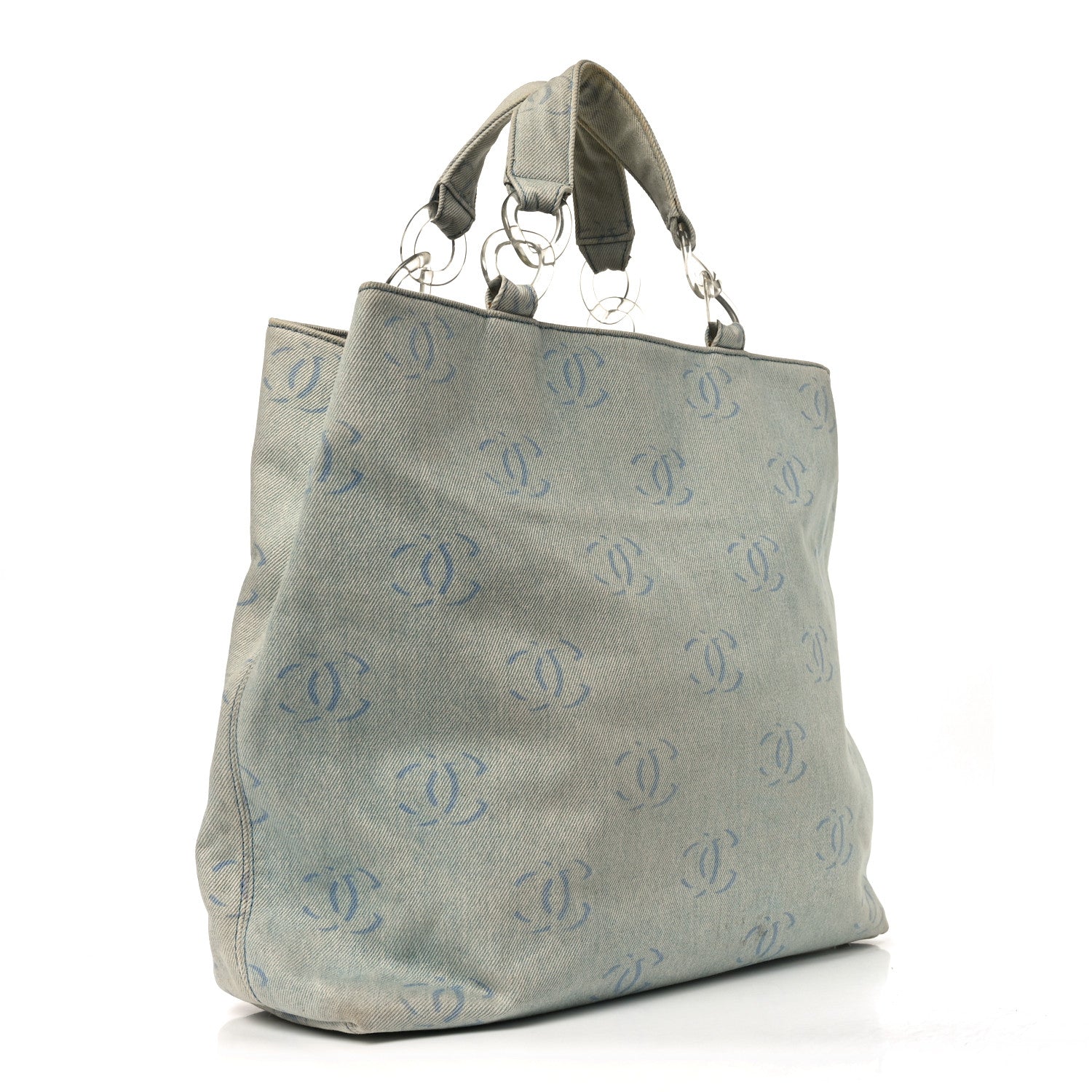 Denim Large CC Tote Light Blue
