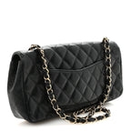 Caviar Quilted East West Flap Black