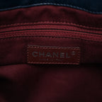 Iridescent Calfskin Quilted Large In The Mix Tote Navy