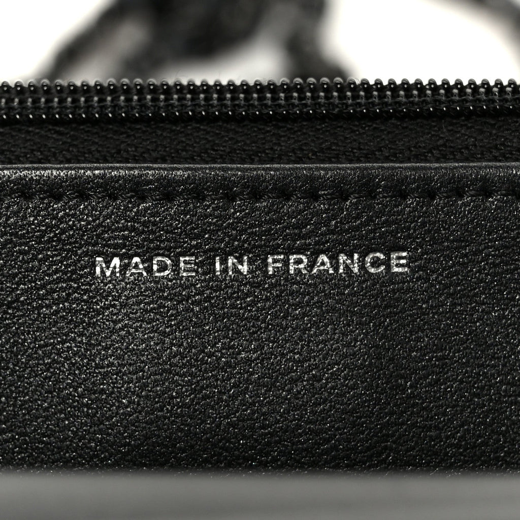 Lambskin Quilted Wallet On Chain WOC So Black