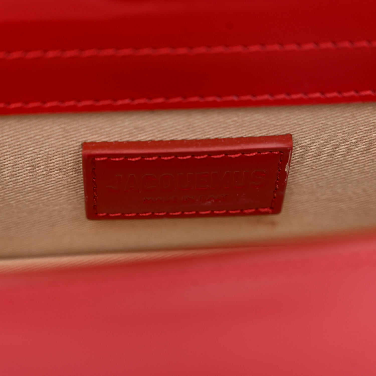 Glazed Calfskin Le Bambino Red