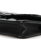 Lambskin Quilted Flap Phone Holder With Chain So Black
