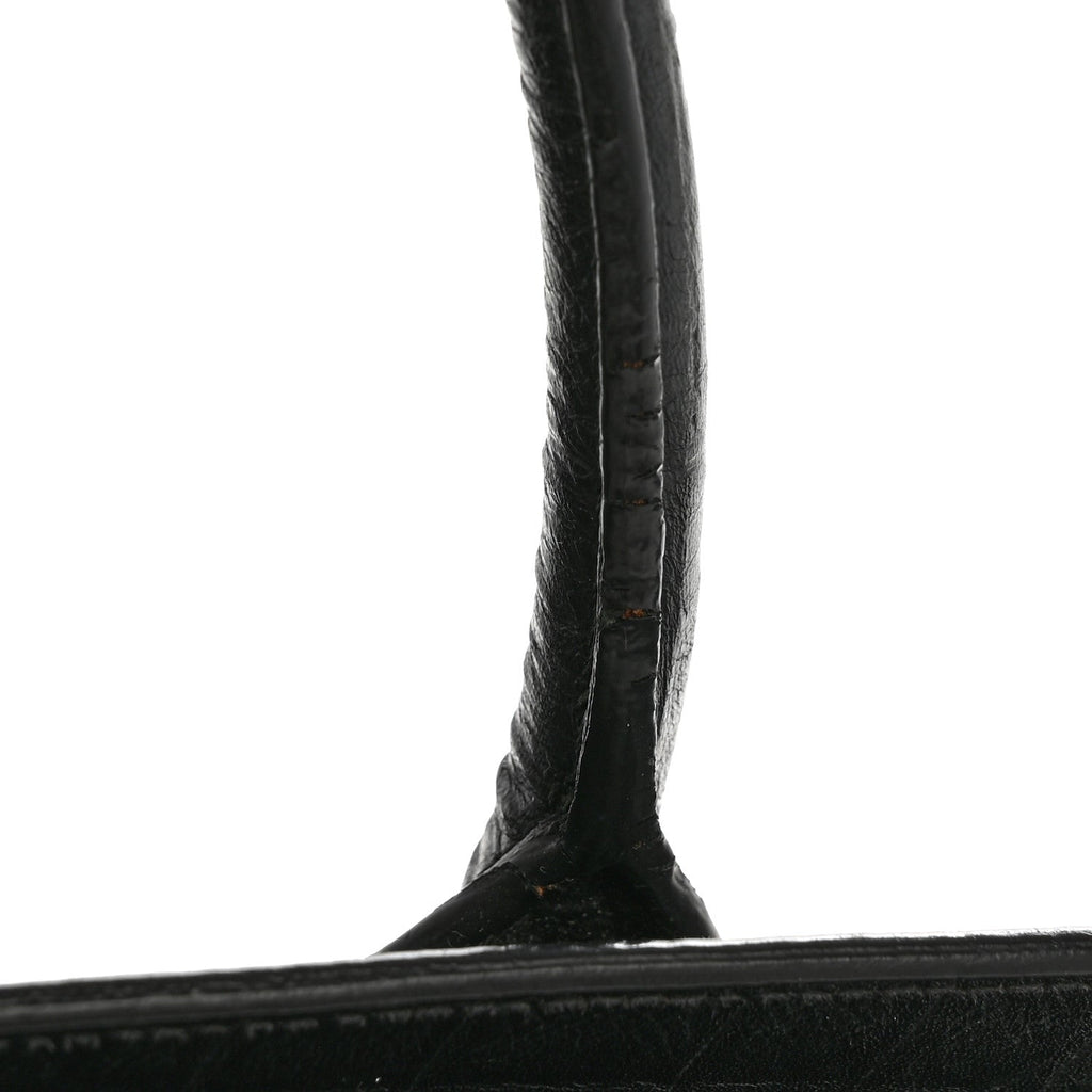 Calfskin Crocodile Embossed Baby Sac De Jour Black
