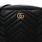 Calfskin Matelasse GG Marmont Travel Bag Black