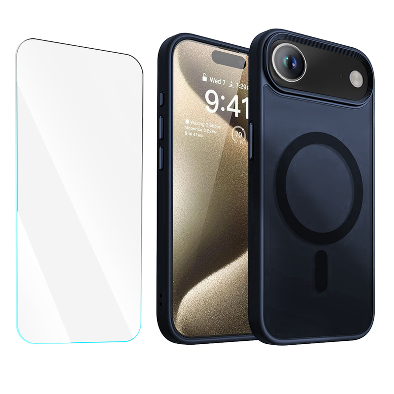 Entronix Bundle Compatible with iPhone 17 Air - [Magnetic] Translucent Matte Case & 1 Clear Screen Protector