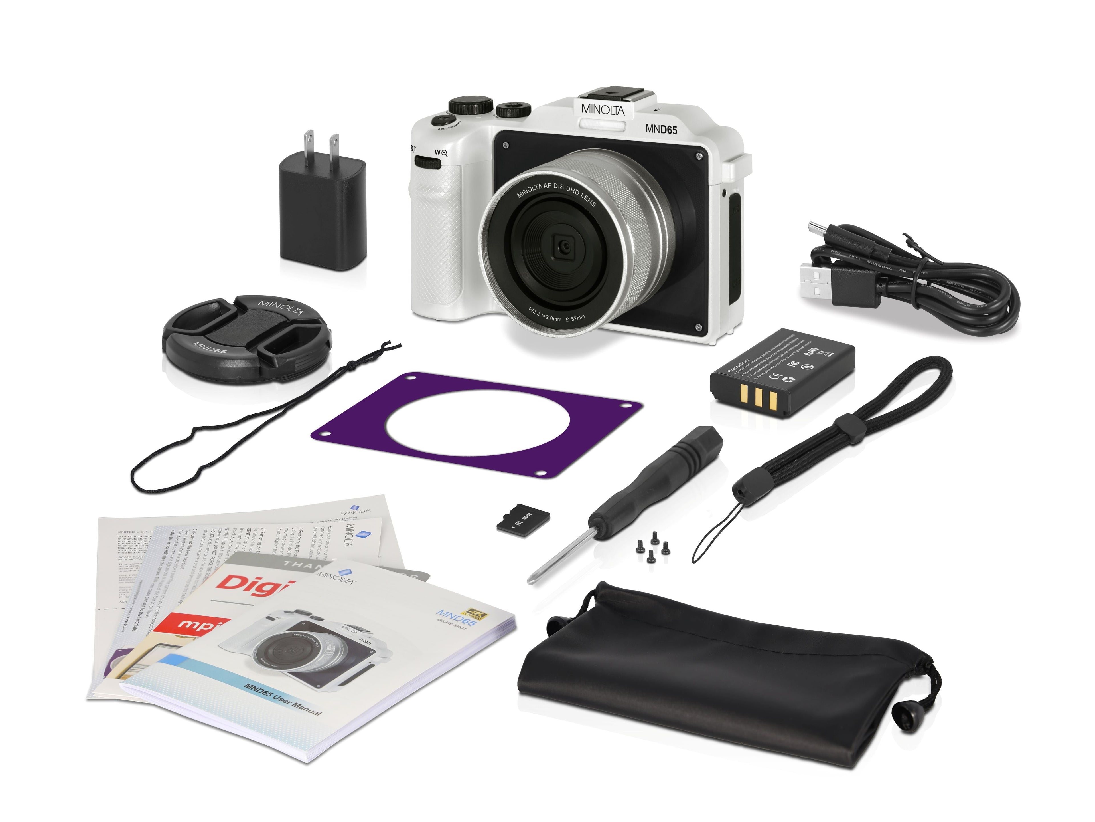 MINOLTA MND65 56 MP AF / 4K60FPS Ultra HD Camera w/WiFi