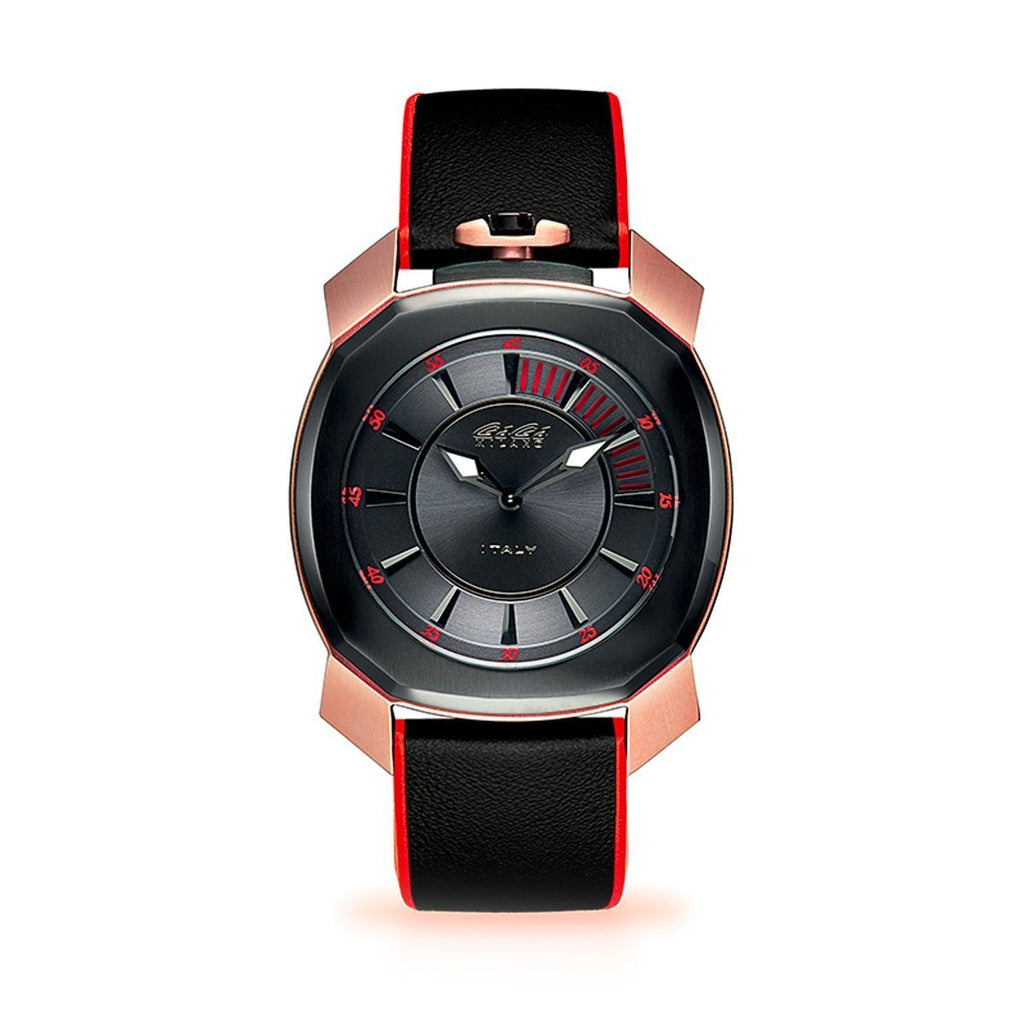 Gaga Milano Watch Frame_One Rose Gold Red