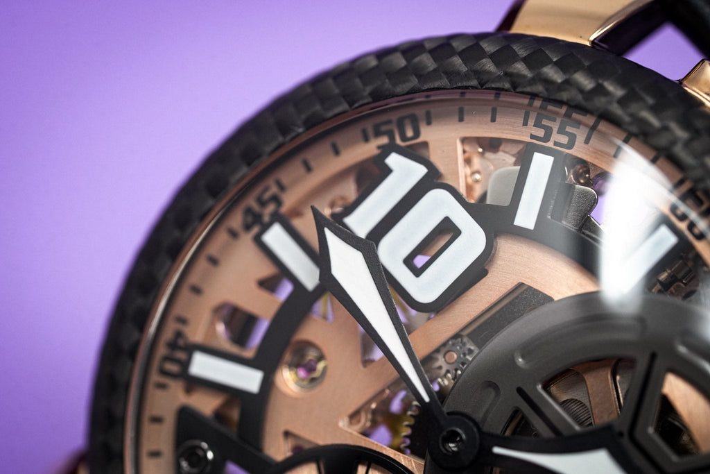 Gaga Milano Watch Neymar Jr. Skeleton Rose Gold Carbon Limited Edition