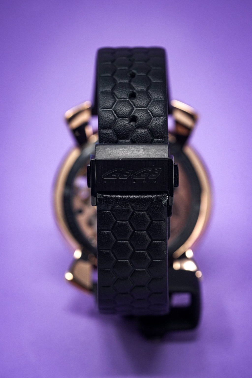 Gaga Milano Watch Neymar Jr. Skeleton Rose Gold Carbon Limited Edition