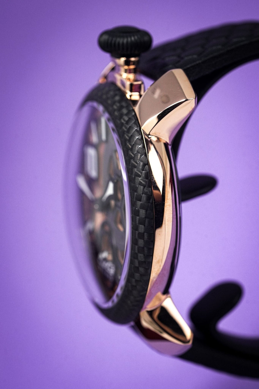 Gaga Milano Watch Neymar Jr. Skeleton Rose Gold Carbon Limited Edition